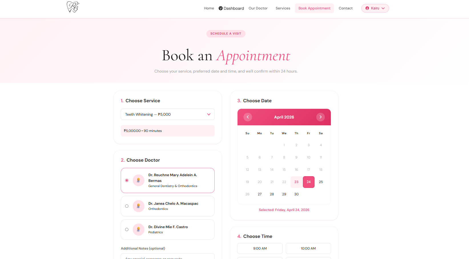Dental Booking